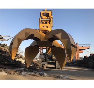 Excavadora de agarre de cáscara de naranja para clasificar el agarre
