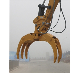 Agarre de excavadora de agarre de madera giratoria hidráulica